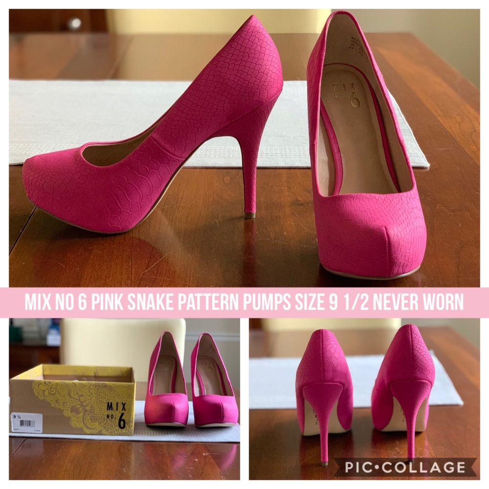 MIX NO 6 PINK PUMPS SIZE 9 1/2 NEVER WORN